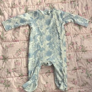 Edgehill Collection Blue Floral Kids Footie